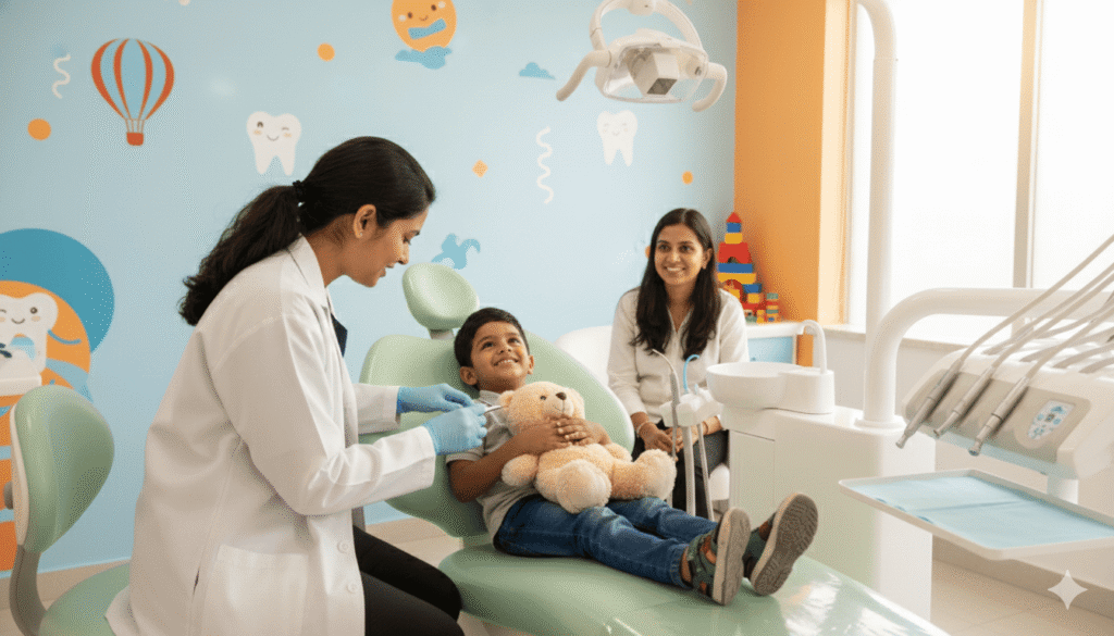 Kids’ Dental Clinic in Ultadanga providing gentle pediatric dental care to children in a friendly, modern clinic environment